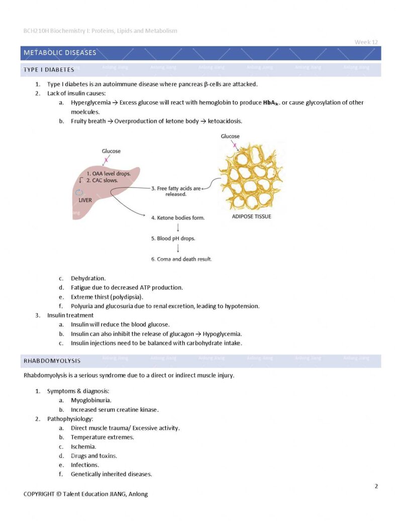 BCH210H Study Notes
