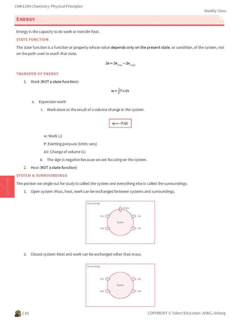 CHM135H Study Notes
