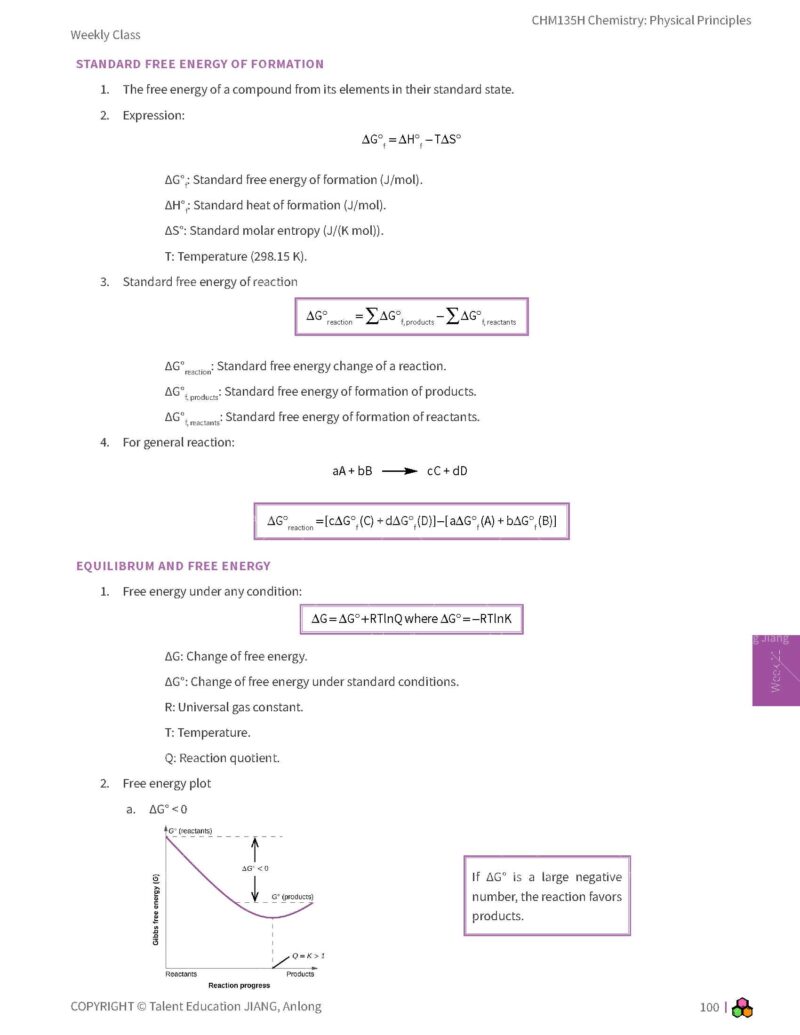 CHM135H Study Notes