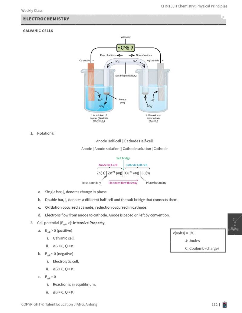 CHM135H Study Notes