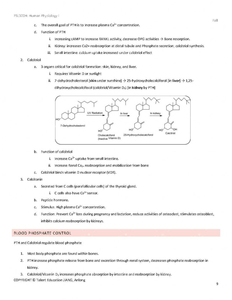 PSL300H Study Notes